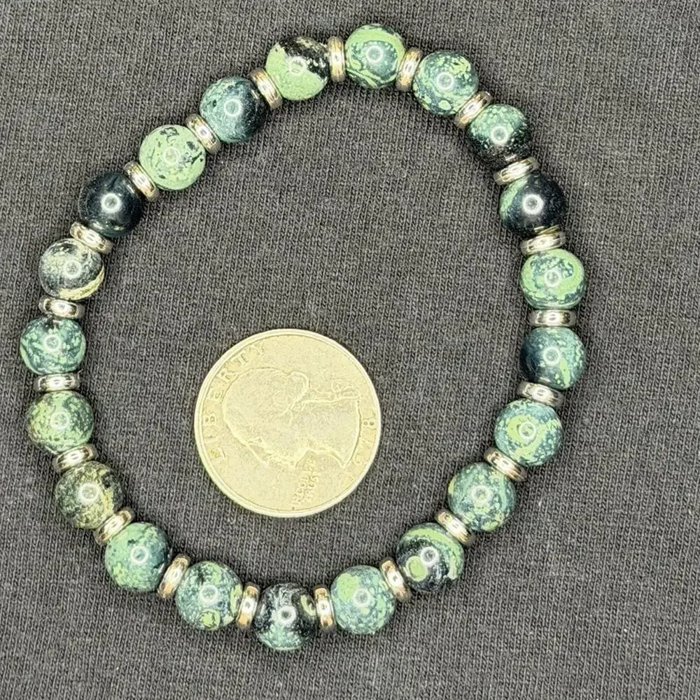 Kambaba Jasper bracelet stretchy handmade